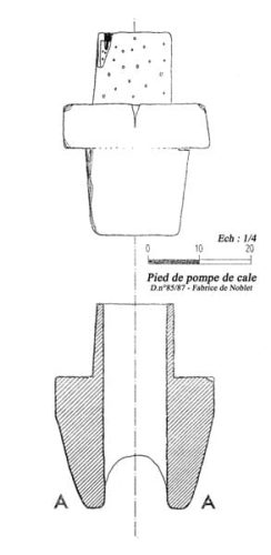 Pied de pompe de cale